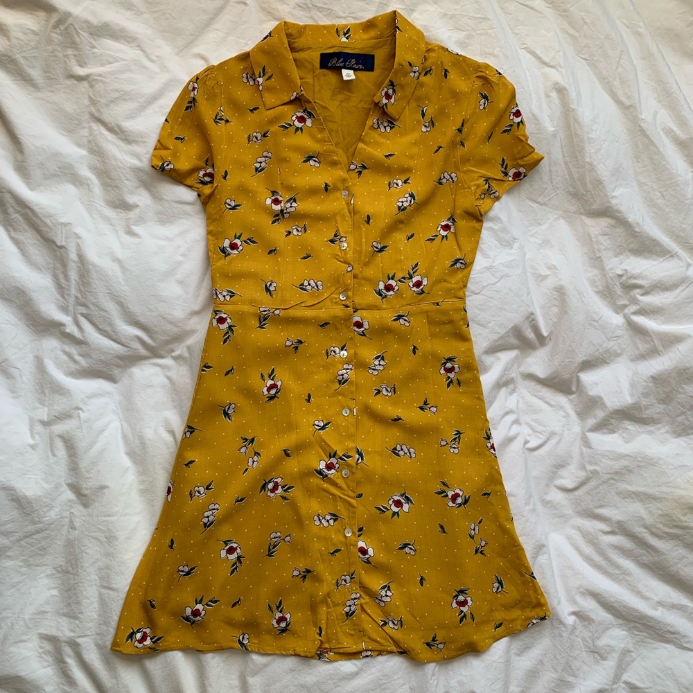 Floral print cotton dress